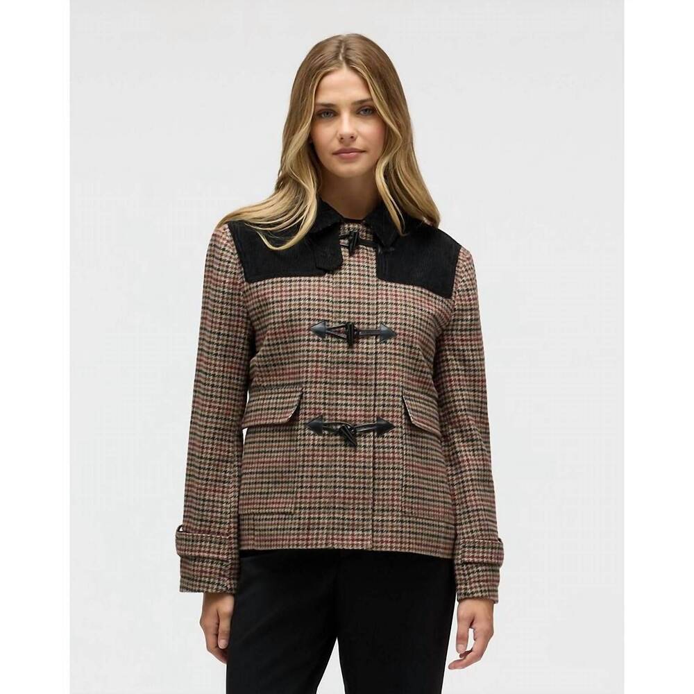NEW NVLT multi houndstooth plaid jacket in beige